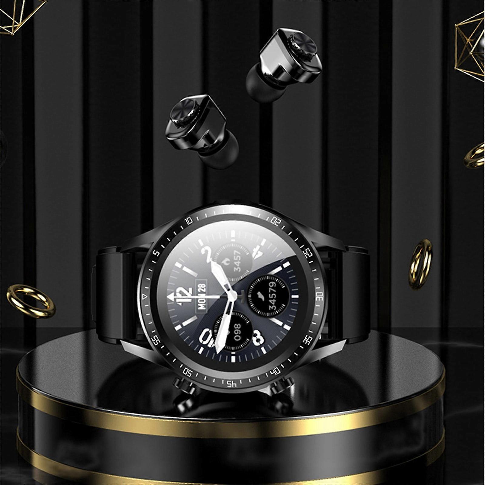 Jacenvly 2024 New Smartwatch with Wireless Earphones, 1.32" IPS Screen, IP67, Multi Sport Mode, compatible with iOS Android, Orange