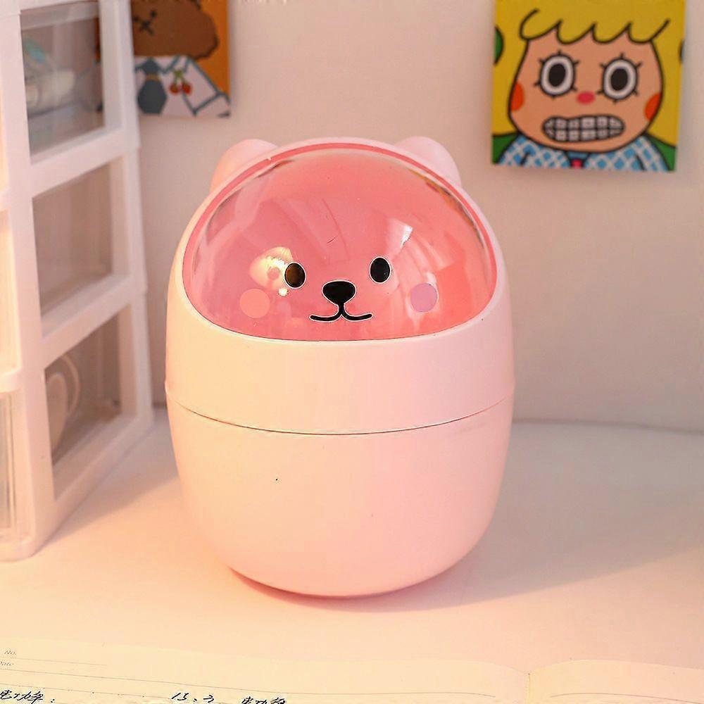 Trash Can, Cute Bear Shape Trash Can Wastebasket Large Capacity Cartoon Desktop