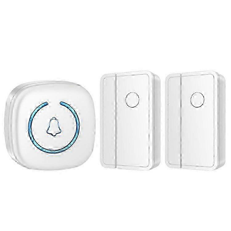 M8 Commercial Wireless Door Magnet Sensor Chime Welcome Visitor Alert with 2 Transmitter + 1 Receiver TOP