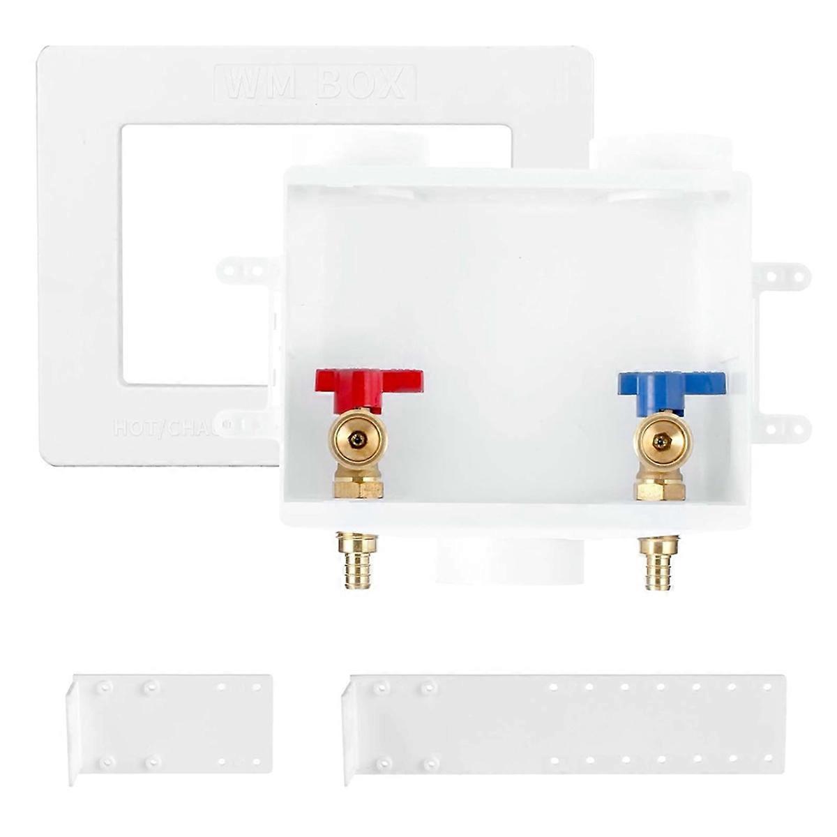 Boîte de sortie de machine à laver avec drain central, sertissage Pex 1/2 pouce x connexion 3/4 pouce, laveuse à linge V