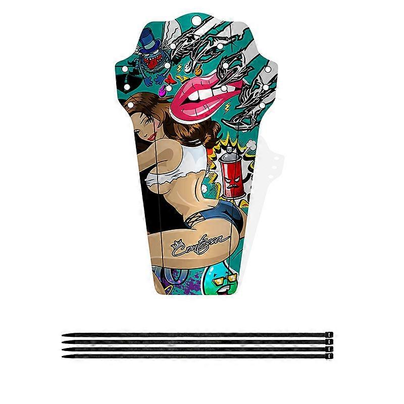 Garde-boue de VTT motif fibre de carbone coloré pour selle de VTT de descente universelle, accessoires de vélo