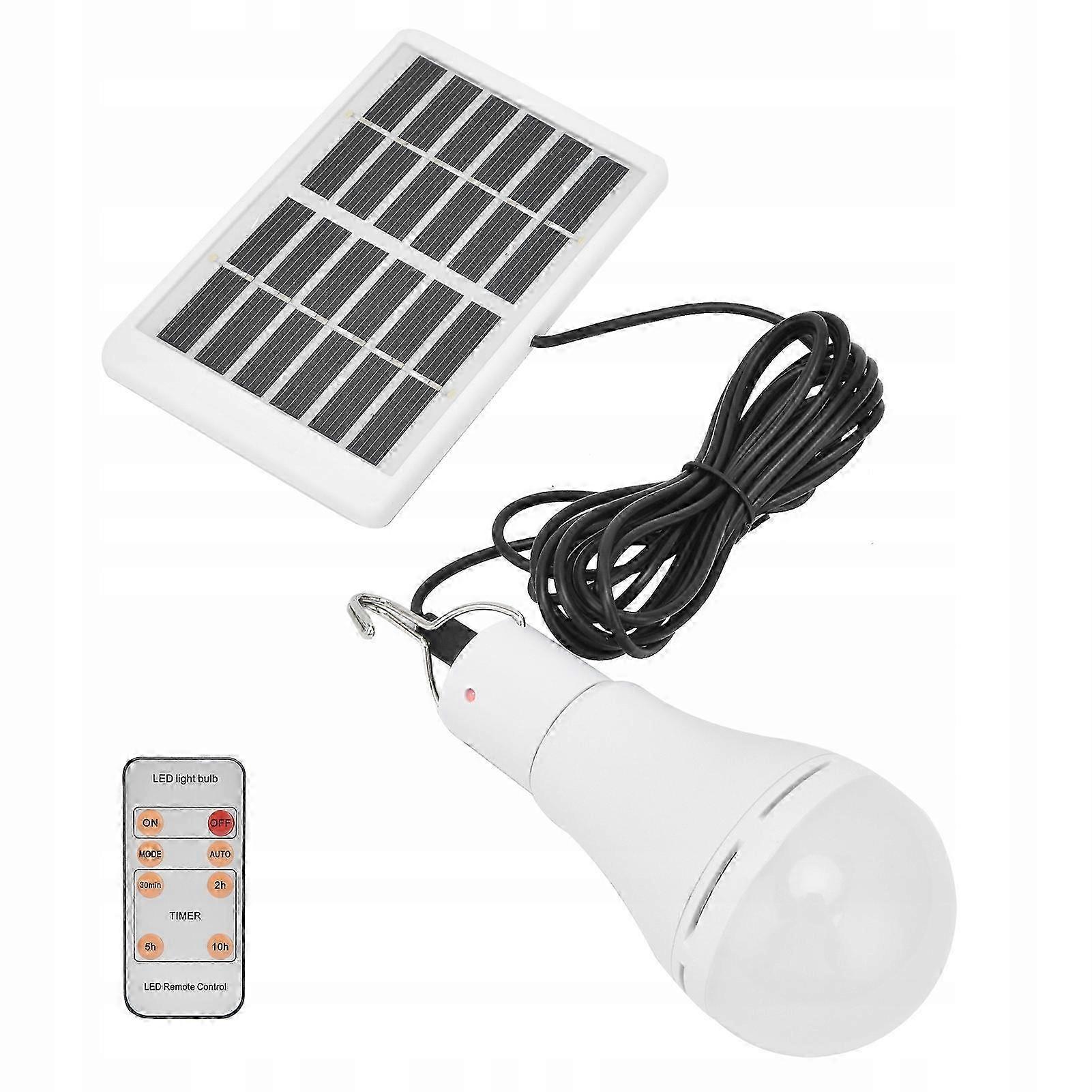 7w Led Rechargeable Lamp Usb Input, With Solar Panel, With Hanging Holder