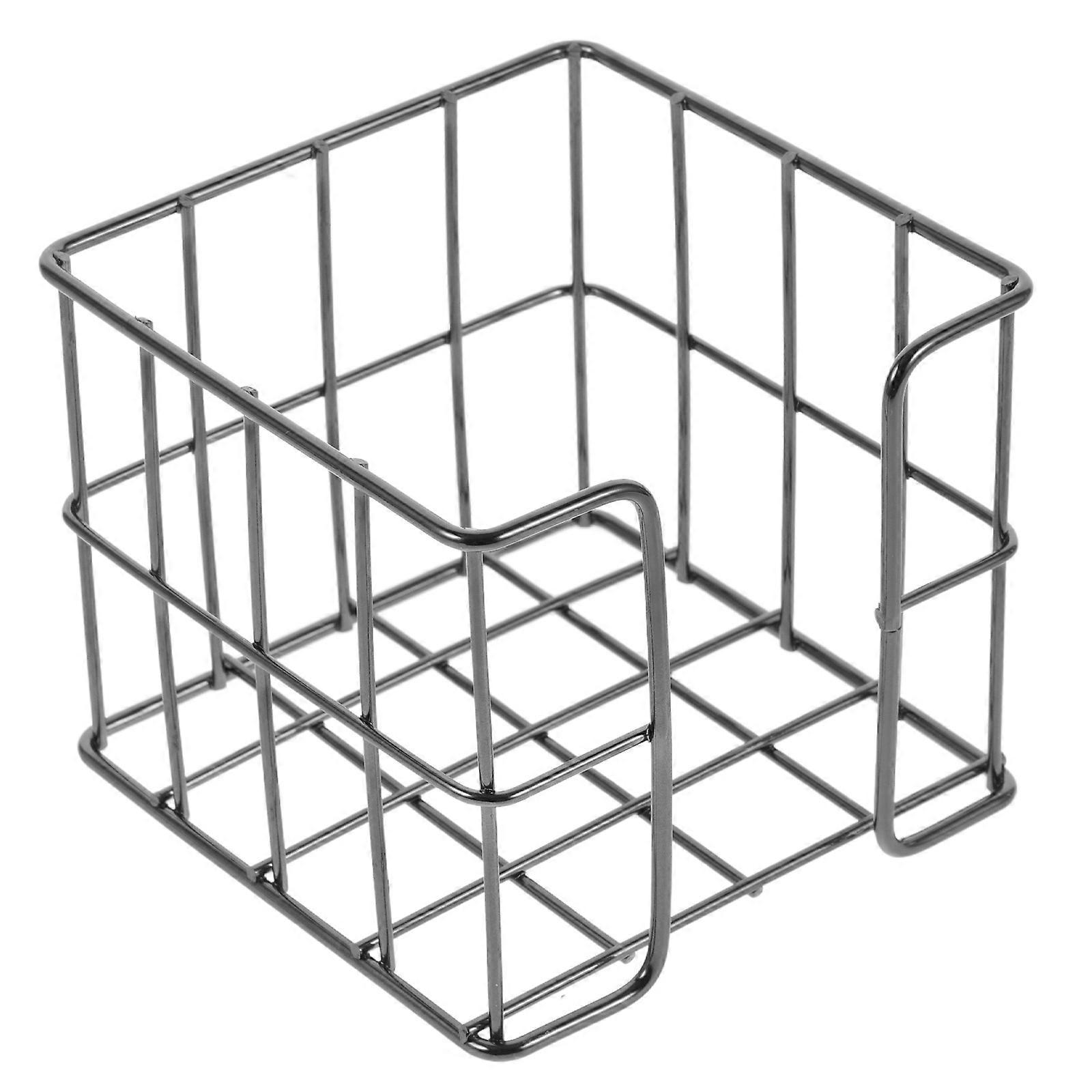 Memo Pads Holder Small Notepad Holder for Storage Black Wire Basket
