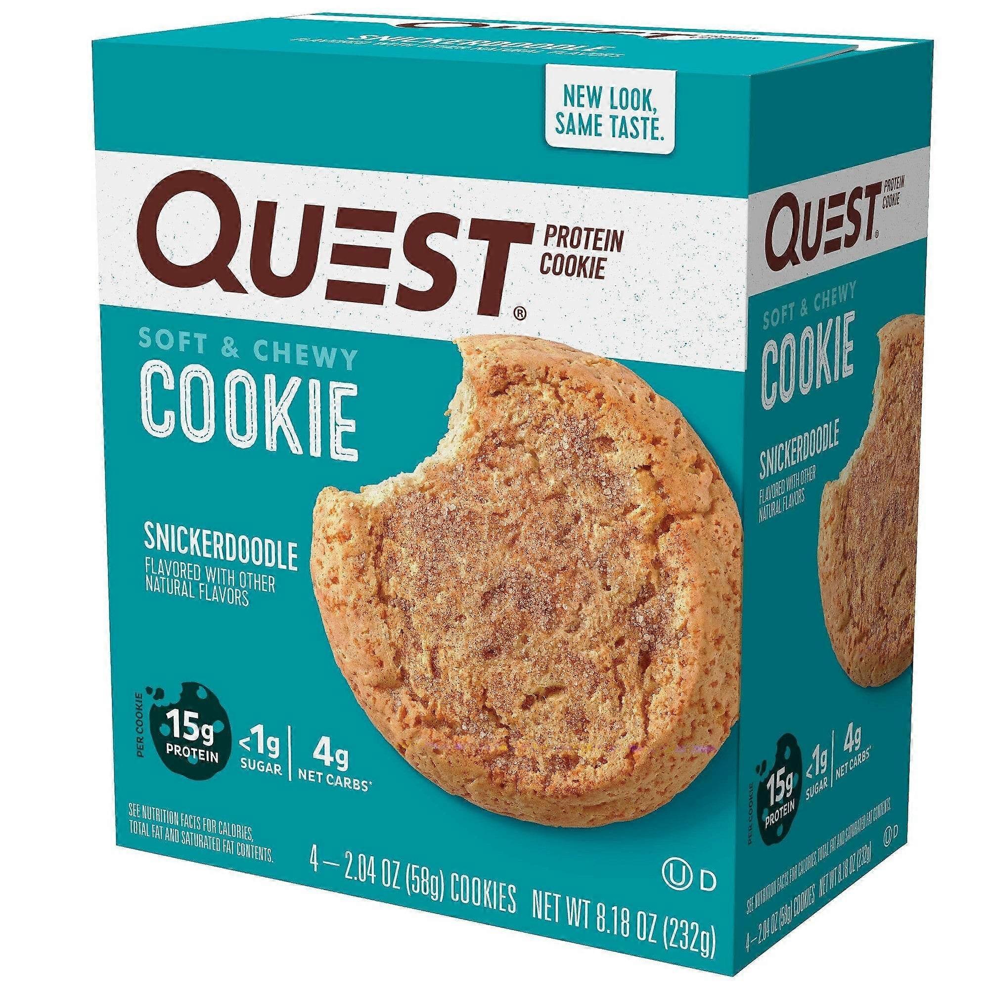 Quest Protein Kurabiye Paketi, Snickerdoodle, 4 adet