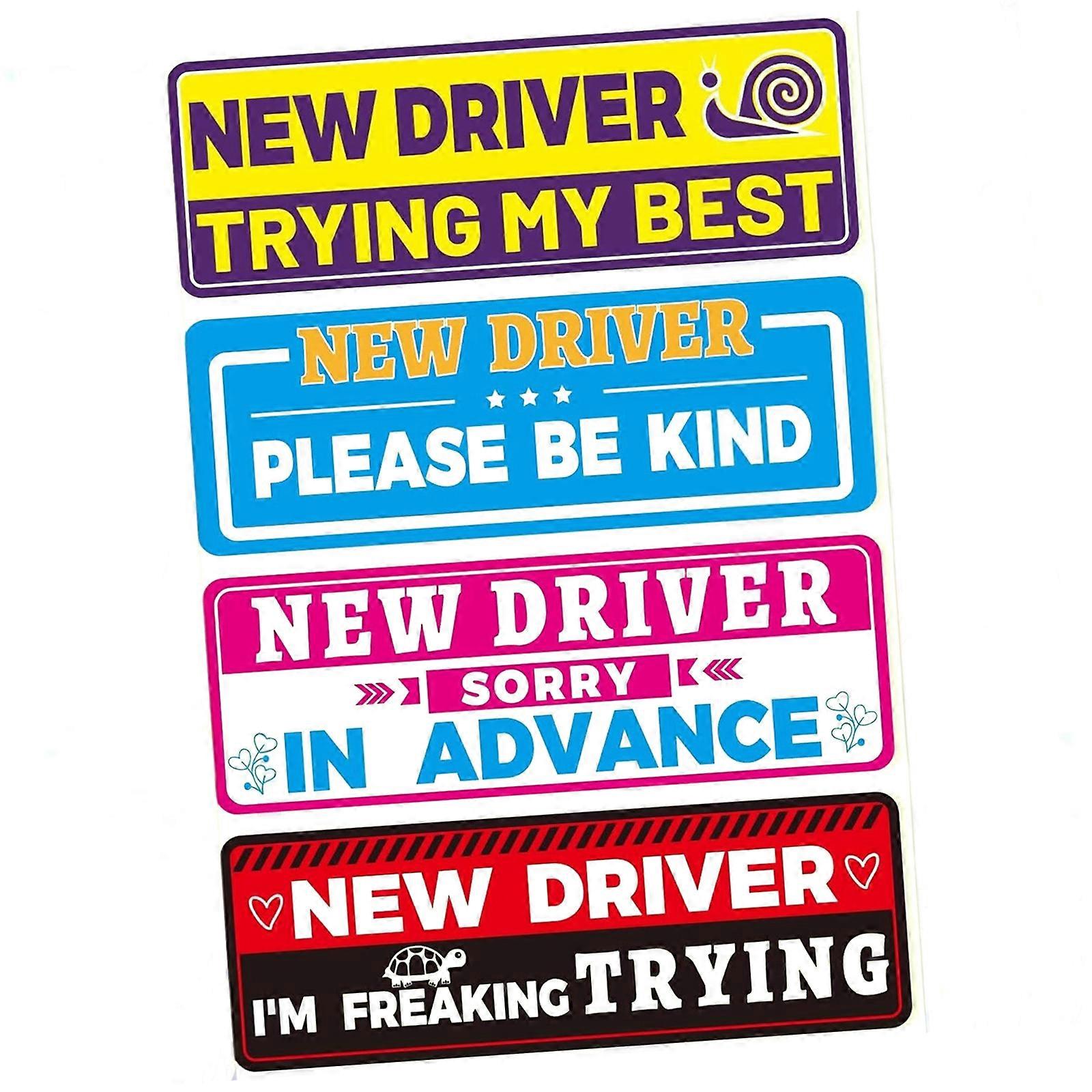 Reusable Bumper Safety Magnetic Reflective Warning Sign For Beginner Drivers Most Vehicle Type Easy Application Multicolor