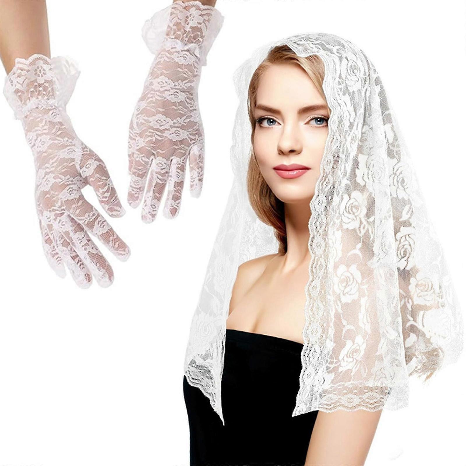 Adjustable Hijab Covering With Soft Gloves  Suitable For Prolonged Use In Sacred Environment  White
