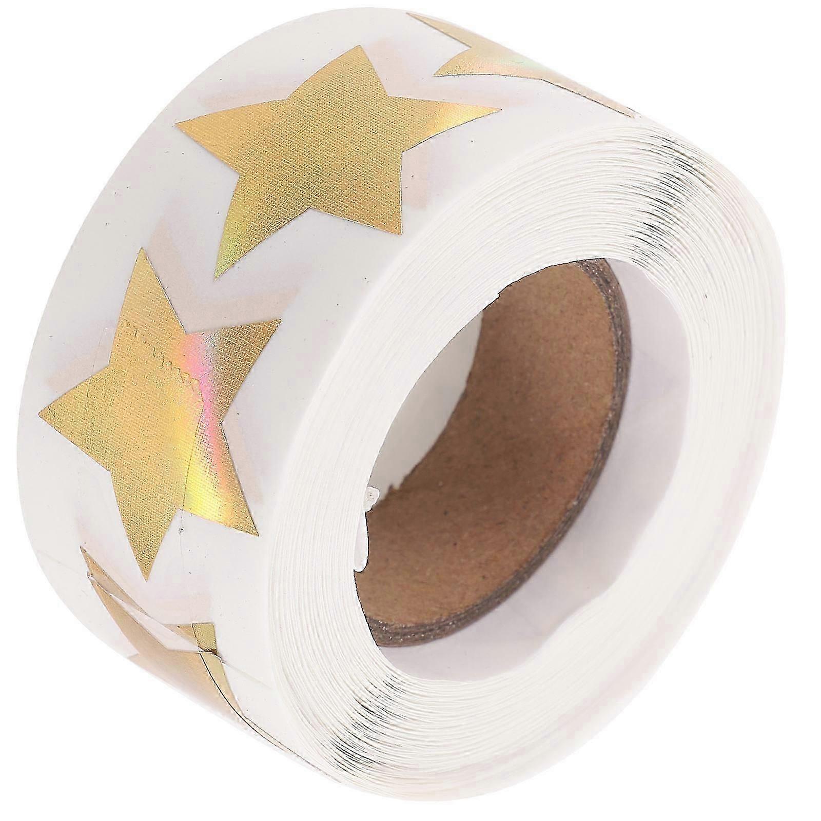 1 Roll Decorative Adhesive Star Stickers Multi Use Sealing Labels for Baking, Wrapping and Crafting Projects Self Stick Designs
