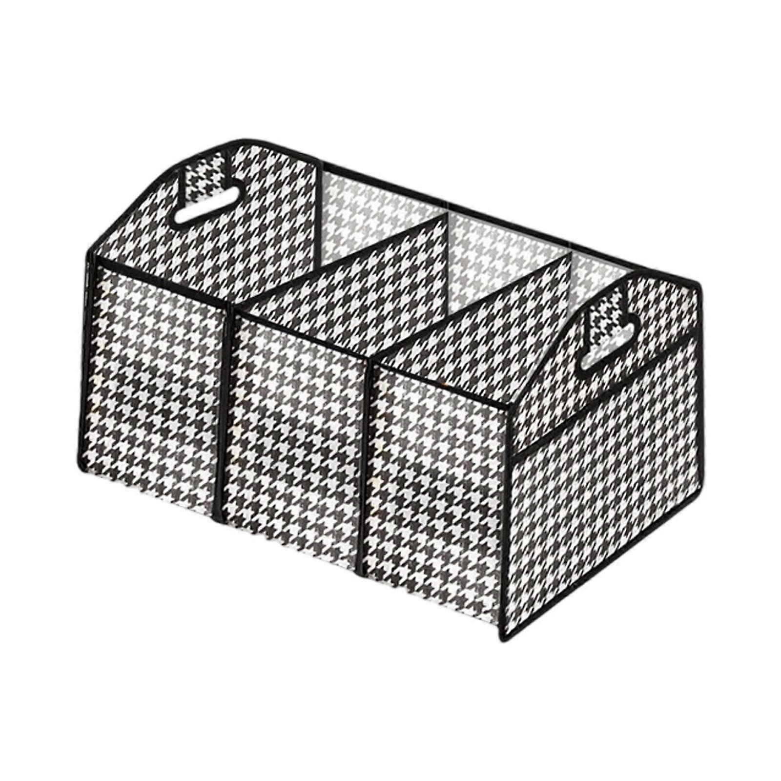 Collapsing Car Trunk Storage Container With Against Slip Base And Division Structure For Arranged Travel Accessories Multicolor