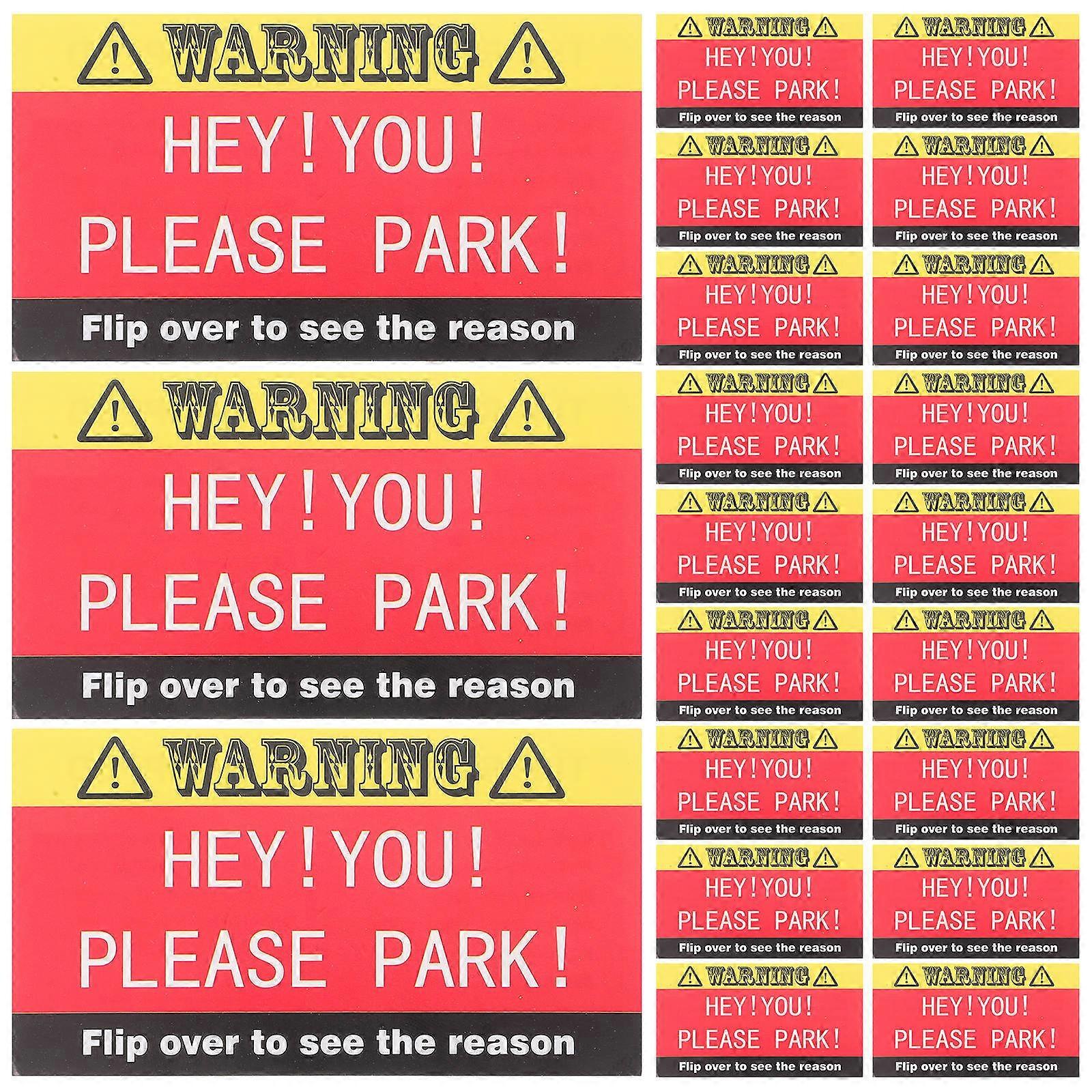 Creative Parking Violation Cards for Warning 100Pcs Bad Parking Cards