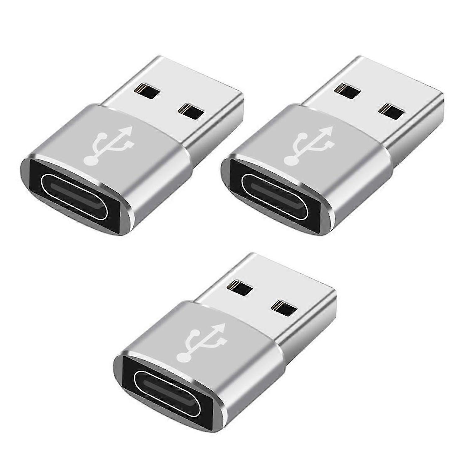 3pcs USB-C to USB Adapter USB 3.0 to USB-C Converter for Phone Tablet Laptop