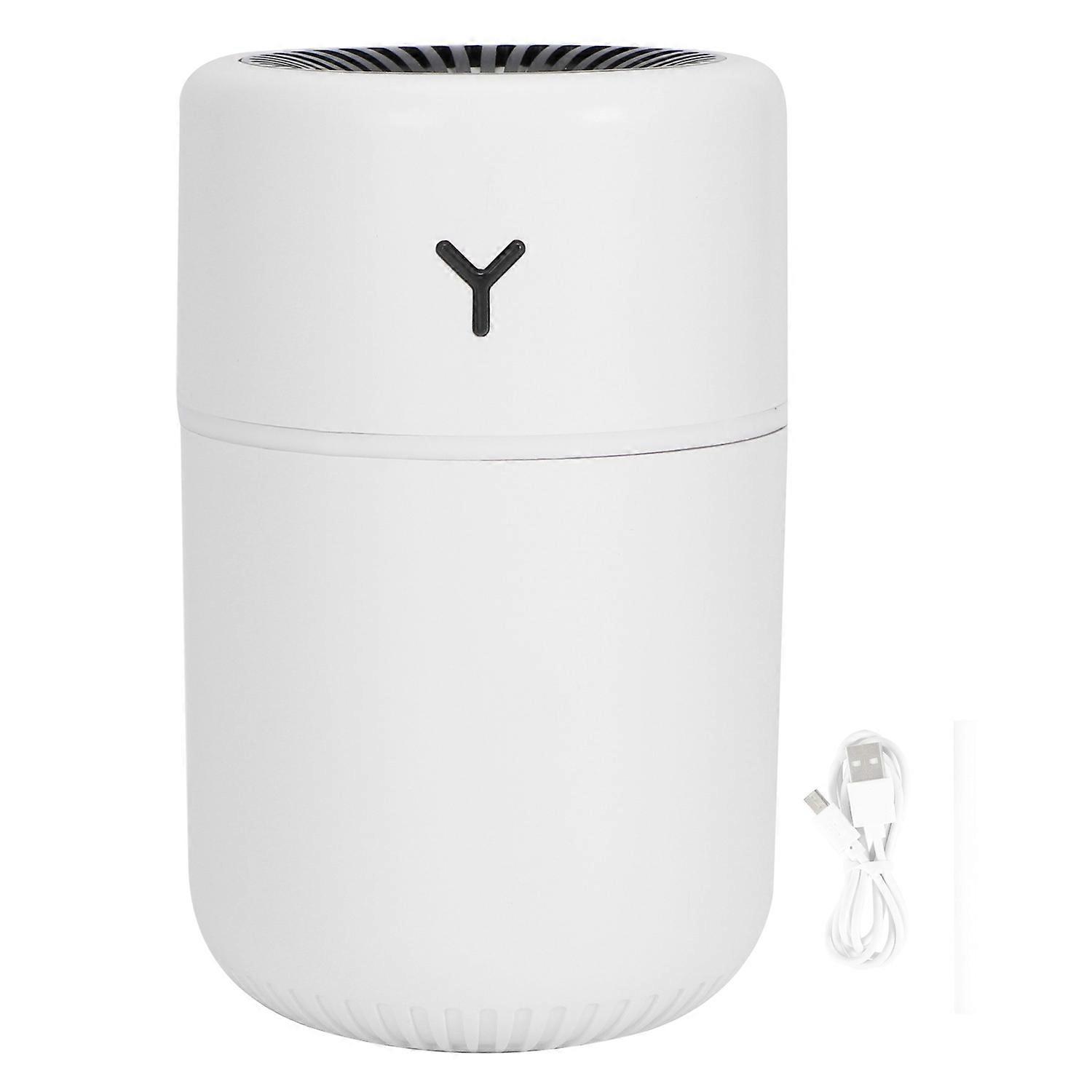 260ml Mini Desktop USB Rechargeable Humidifier with Colorful Ambient Light for Home UseWhite