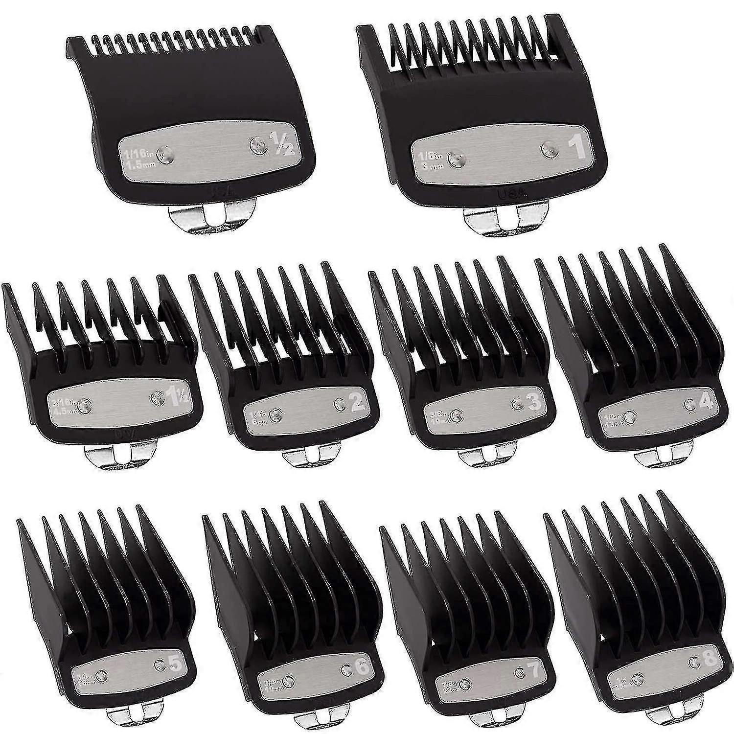 Clipper Guards Cutting Guides For Wahl Clipper With Metal Clip(pack Of 10)