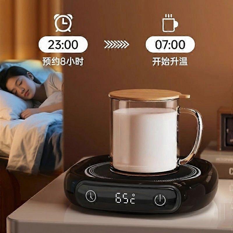 Electric Heated Cup Mat, 55C Temperature Control, Touch Operated, Auto-Off US Plug