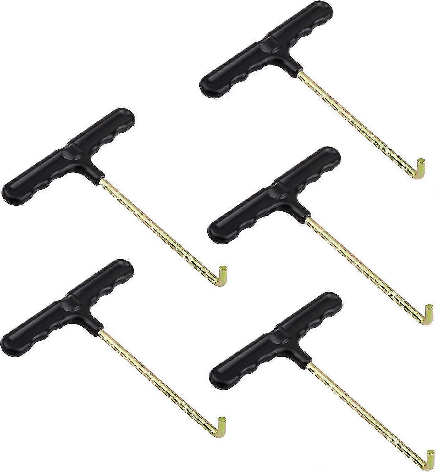 Trampoline Spring Pull Tool - 5 Pieces - Heavy Duty T-Hook - Spring Extension -