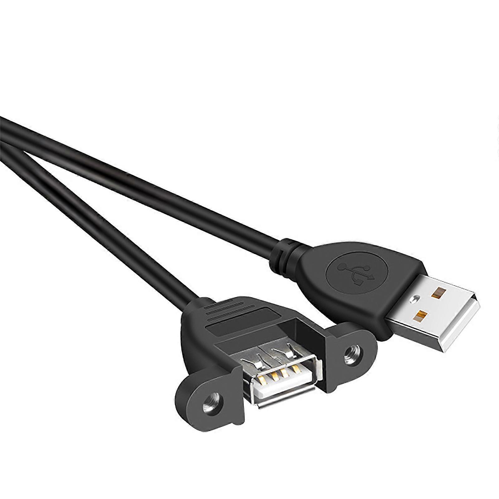 Travel USB Male to Female Cable with Fixing Ear, Quick Charging & Sync Data Cord for Multiple Devices 1m to 3.0m Long Multicolor