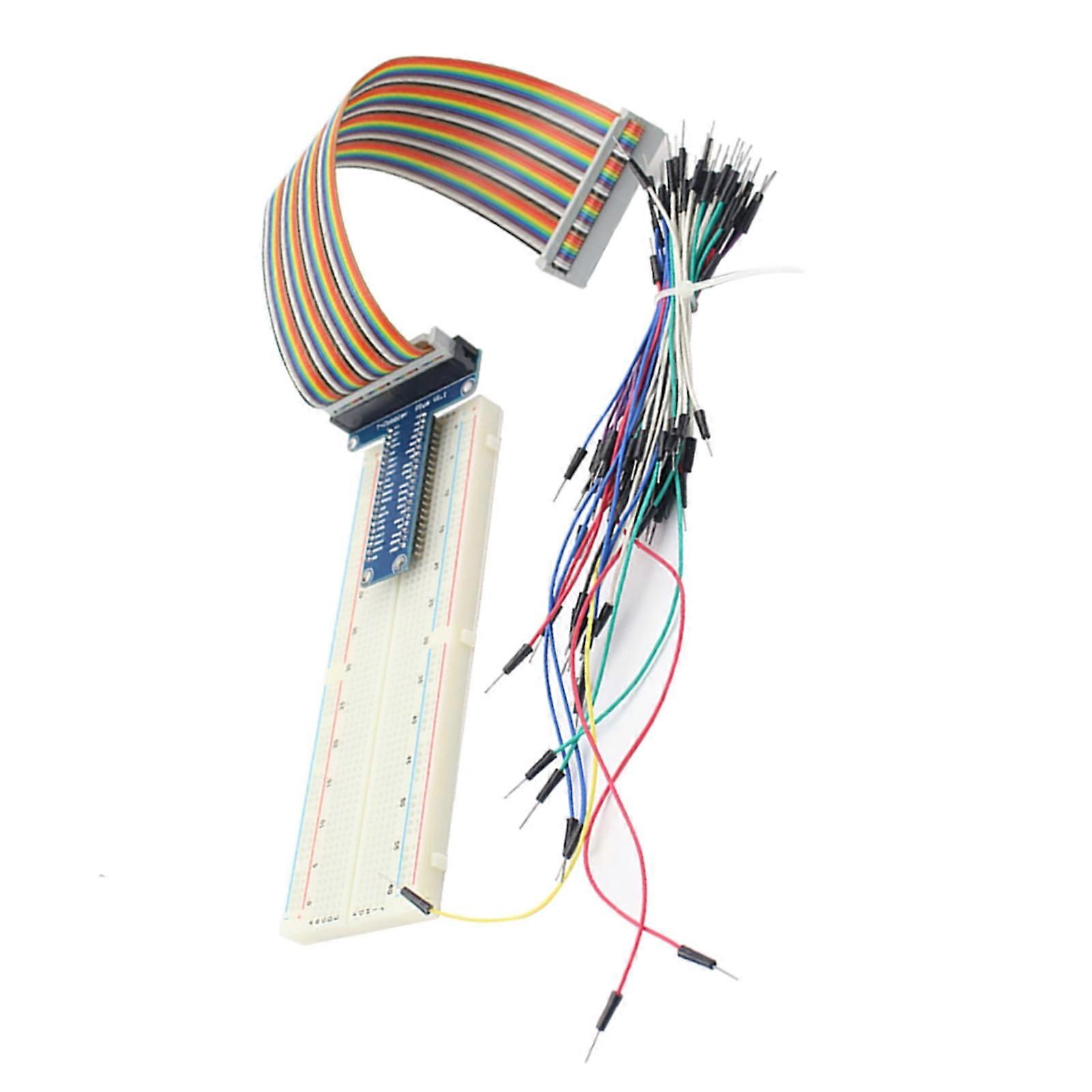 GUYUTING Durable Expansion Kit T-Type Board, Breadboard, and Jumper Cables for Raspberry Pi GPIO Educational Use
