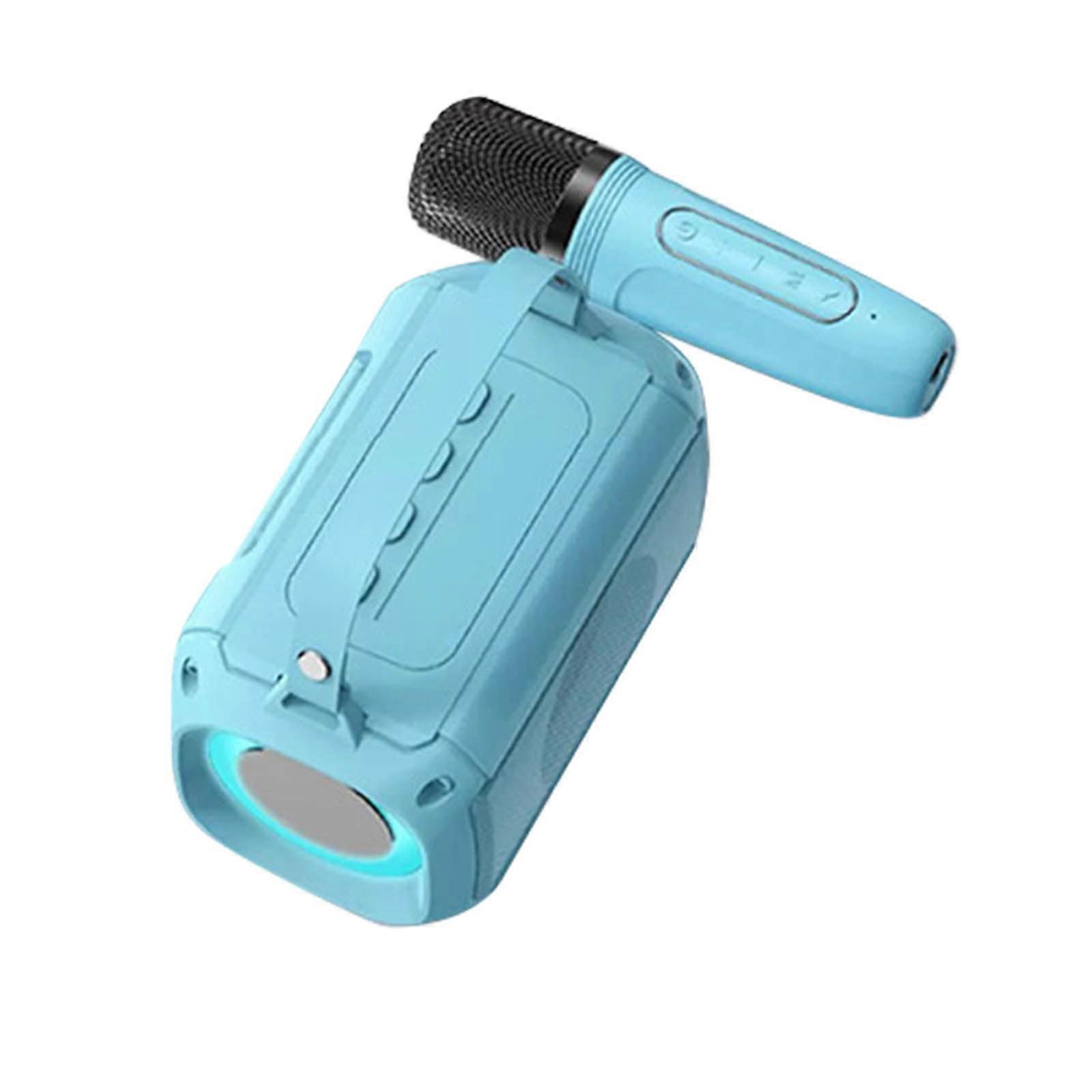 VALSEEL Bluetooth Speaker with 2 Wireless Mics, LED Lights & Ball, Portable Karaoke Machine for Home Party, Wedding - Compatible with PA System