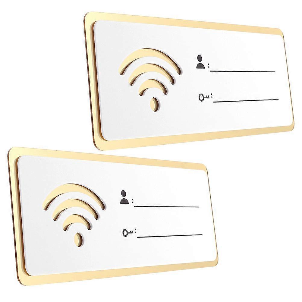 Acrylic WiFi Password Sign Network Coverage Display for Guest Use 2Pcs