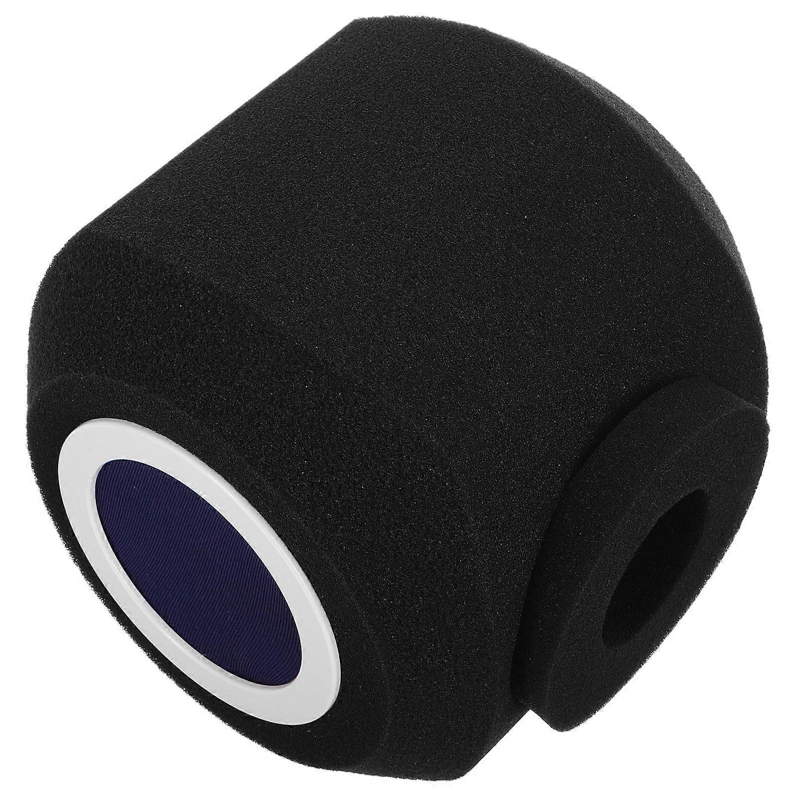 Black Microphone Isolation Shield for Noise Cancellation with Foam Sponge