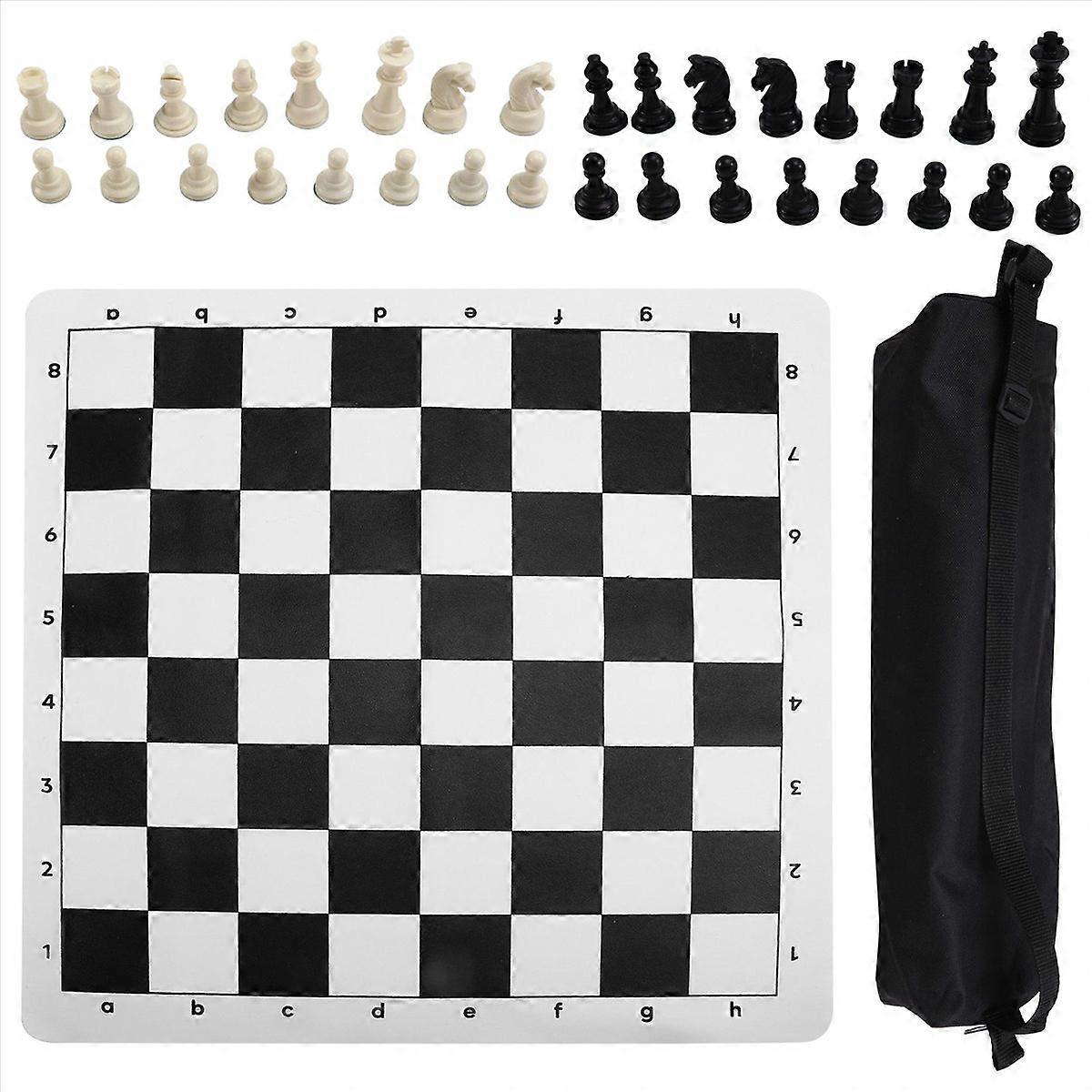Chess Soft Leather Flannelette Board Convenient Leather Chessboard