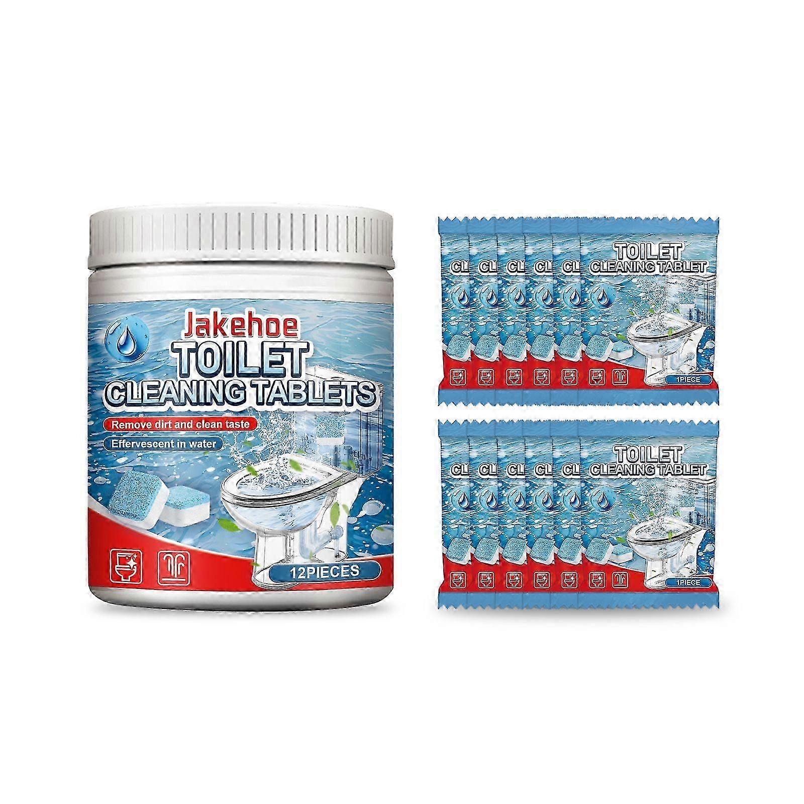 Powerful Toilet Cleaning Tablets - Effervescent Odor & Stain Remover for Bathroom, Eco-Friendly, Easy to Use, 12-Count for Sparkling Clean & Fresh Bat