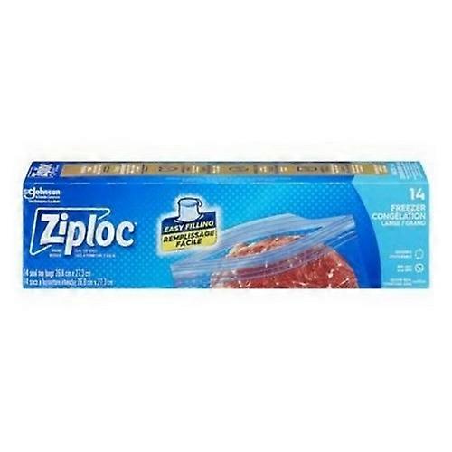 Ziploc store forseglede fryseposer, 14 stk (eske med 12)