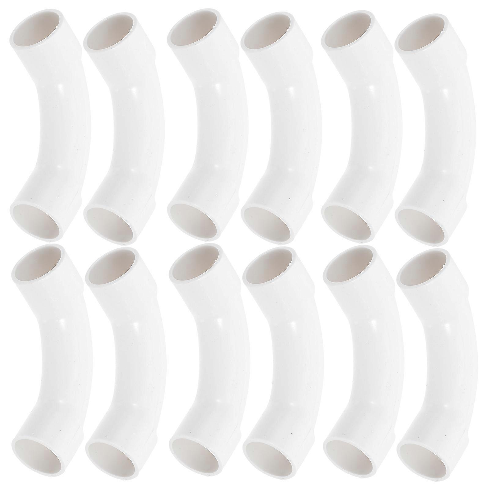 PVC 90 Degree Elbow Pipe Connector 25Pcs For Electrical Systems 20mm Inner Diameter Smooth Transition Around Corners Durability