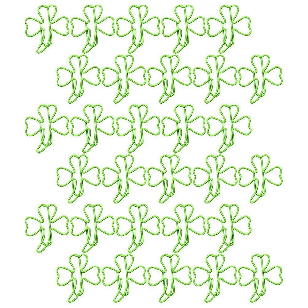 Office Use Green Leaf Paper Clips for Document Organization 30Pcs