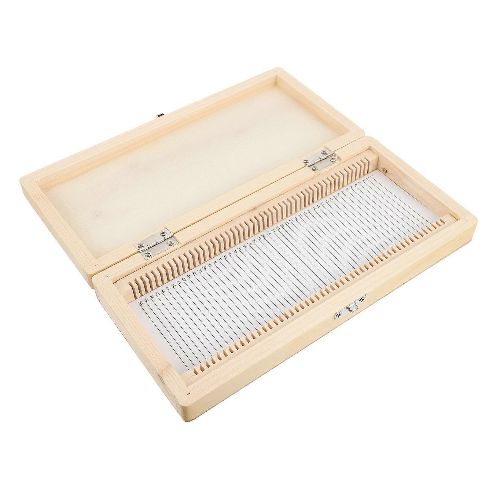 Wooden Specimen Case Microscope Slide Holder for Storage