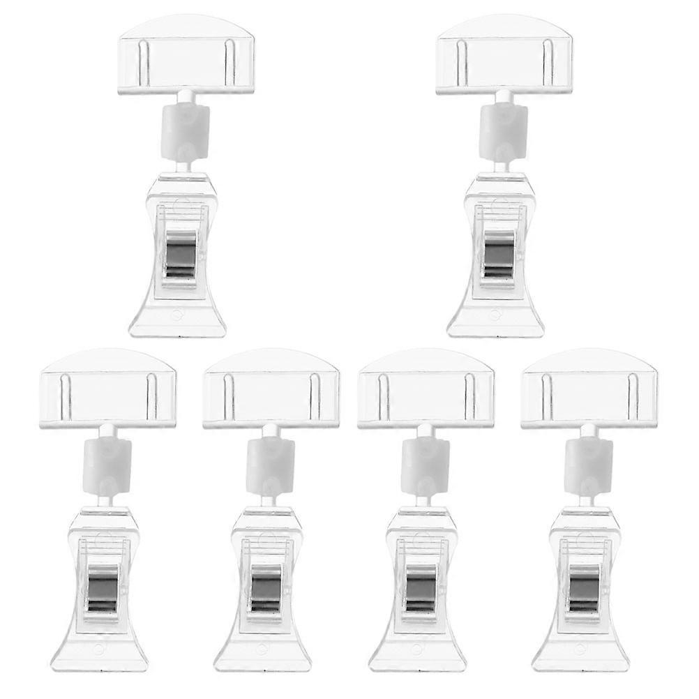 Multi-Use Sign Holder Clips for Displaying Prices 12Pcs Transparent Acrylic