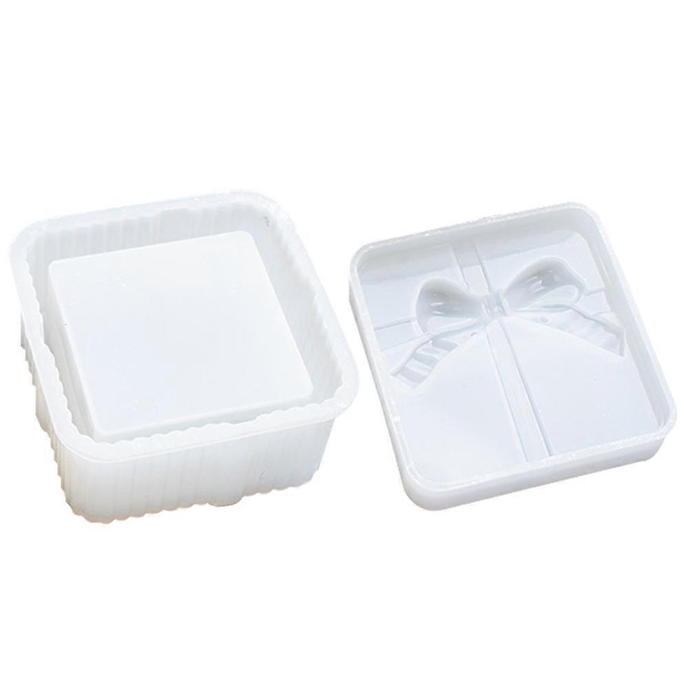 DIY Silicone Mold for Jewelry Boxes with 2Sets Square Storage Box Mold