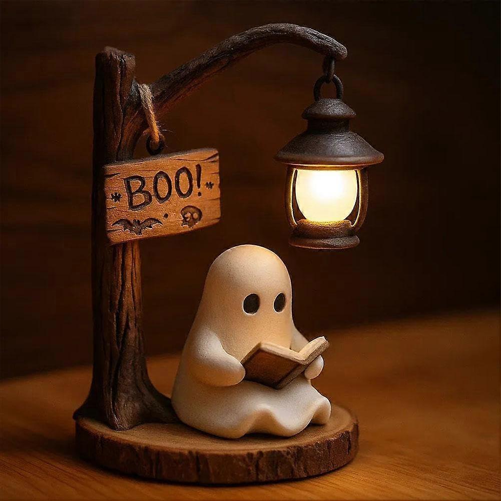 Halloween Ghost Night Light LED Lamp with Touch Control Brightness USB Rechargeable Decor