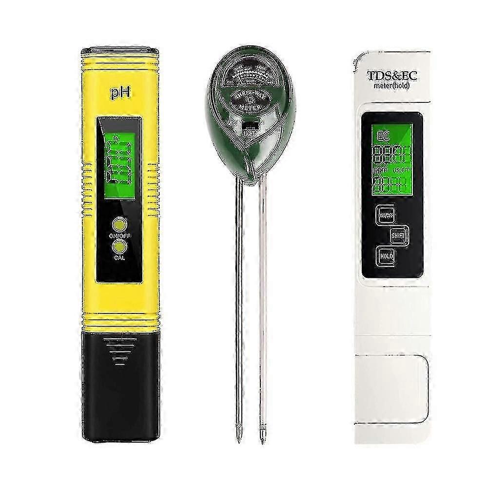 Ph Meter, 3 In 1 Garden Soil Test Kit, Tds Ppm Meter, Soil Test KitGOOD