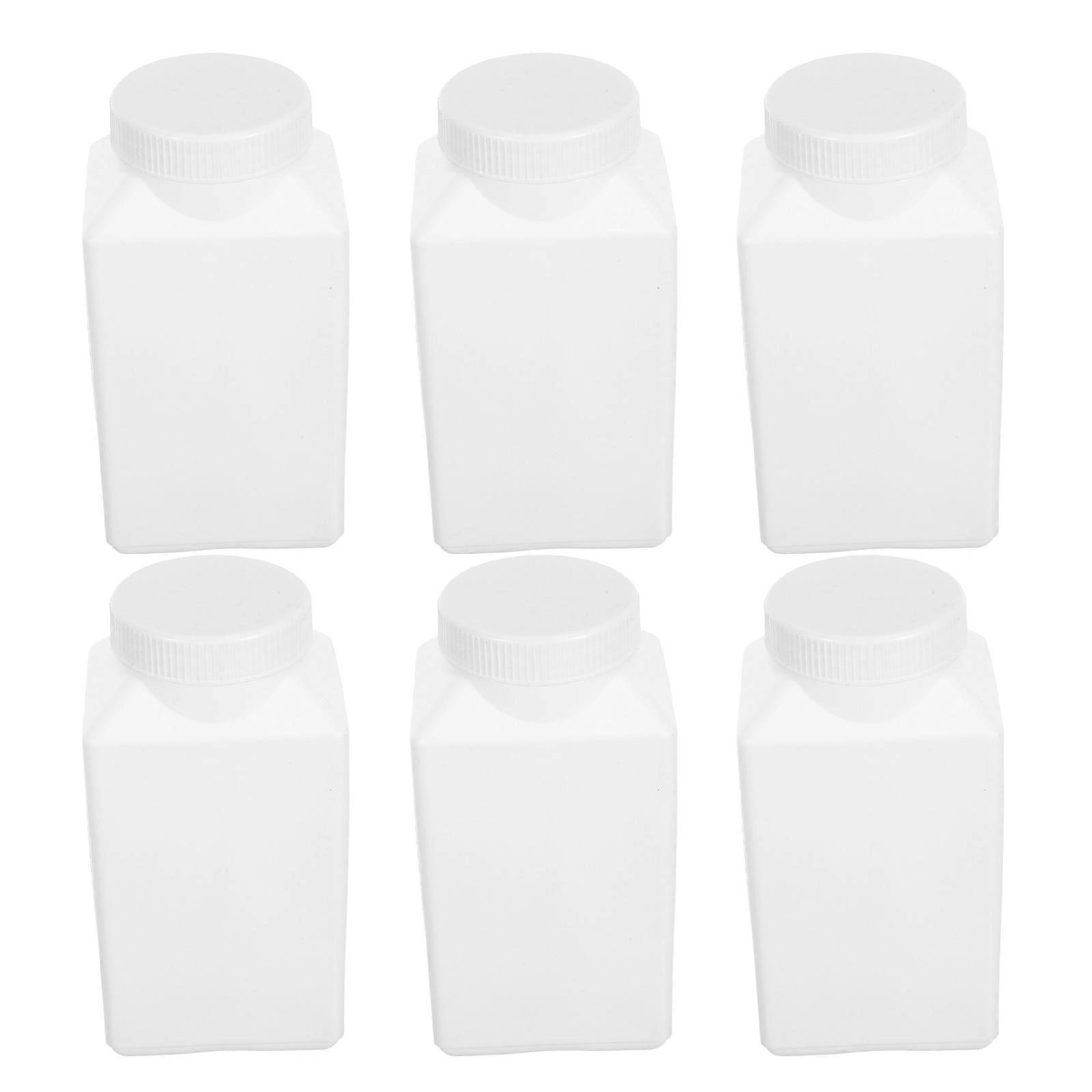 Chemical Reagent Bottles Plastic for Storage 6Pcs Laboratory Sample Containers
