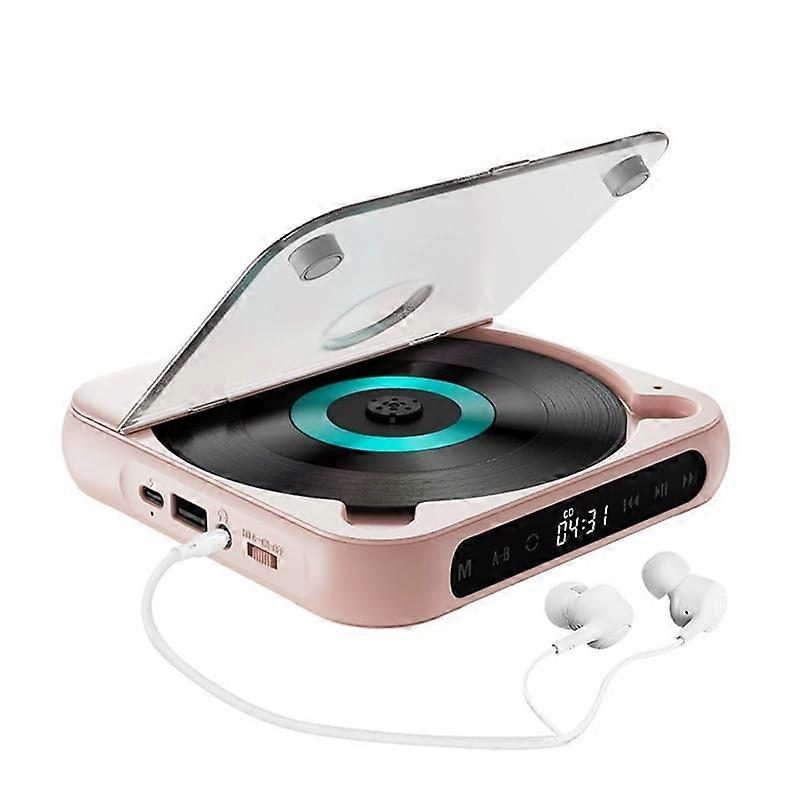 Portable CD Player  CDR/CDRW/MP3 Compatible, Rechargeable Battery, Compact And Lightweight Pink