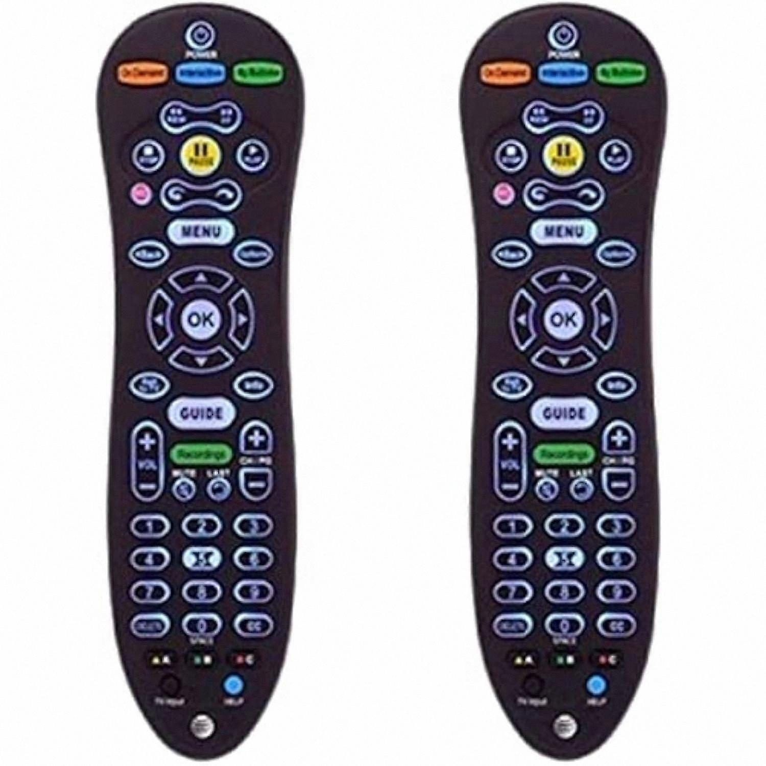2-Pack Remote Control for U-Verse Receiver, Universal TV Remote Replacement, Black