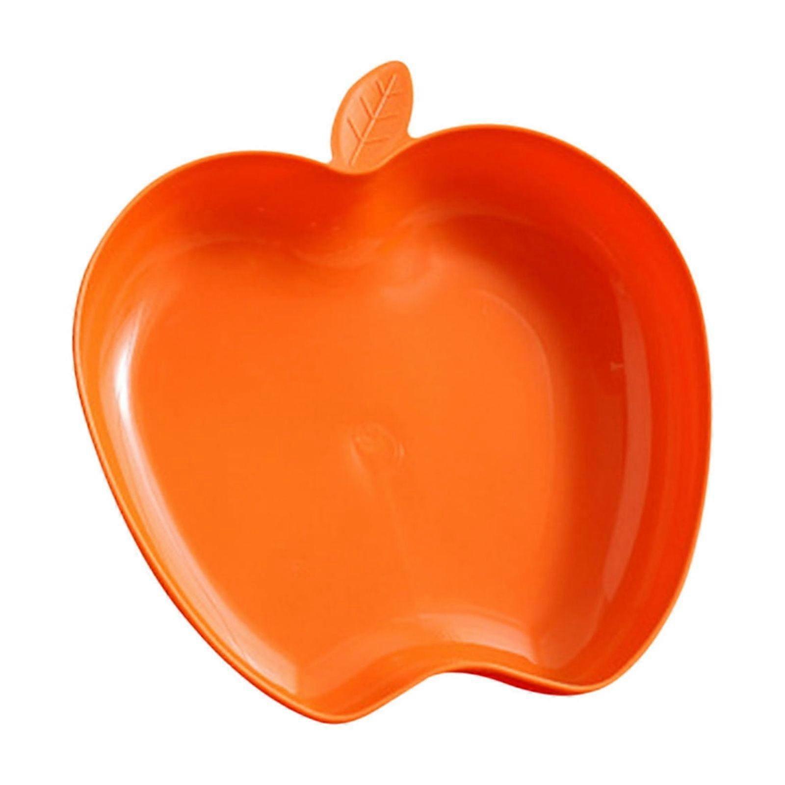 Apples Shape Plates Reusable Lightweight Plates Impregnable Dinner Plates for Dishwasher Microwave Kitchen Or Camping
