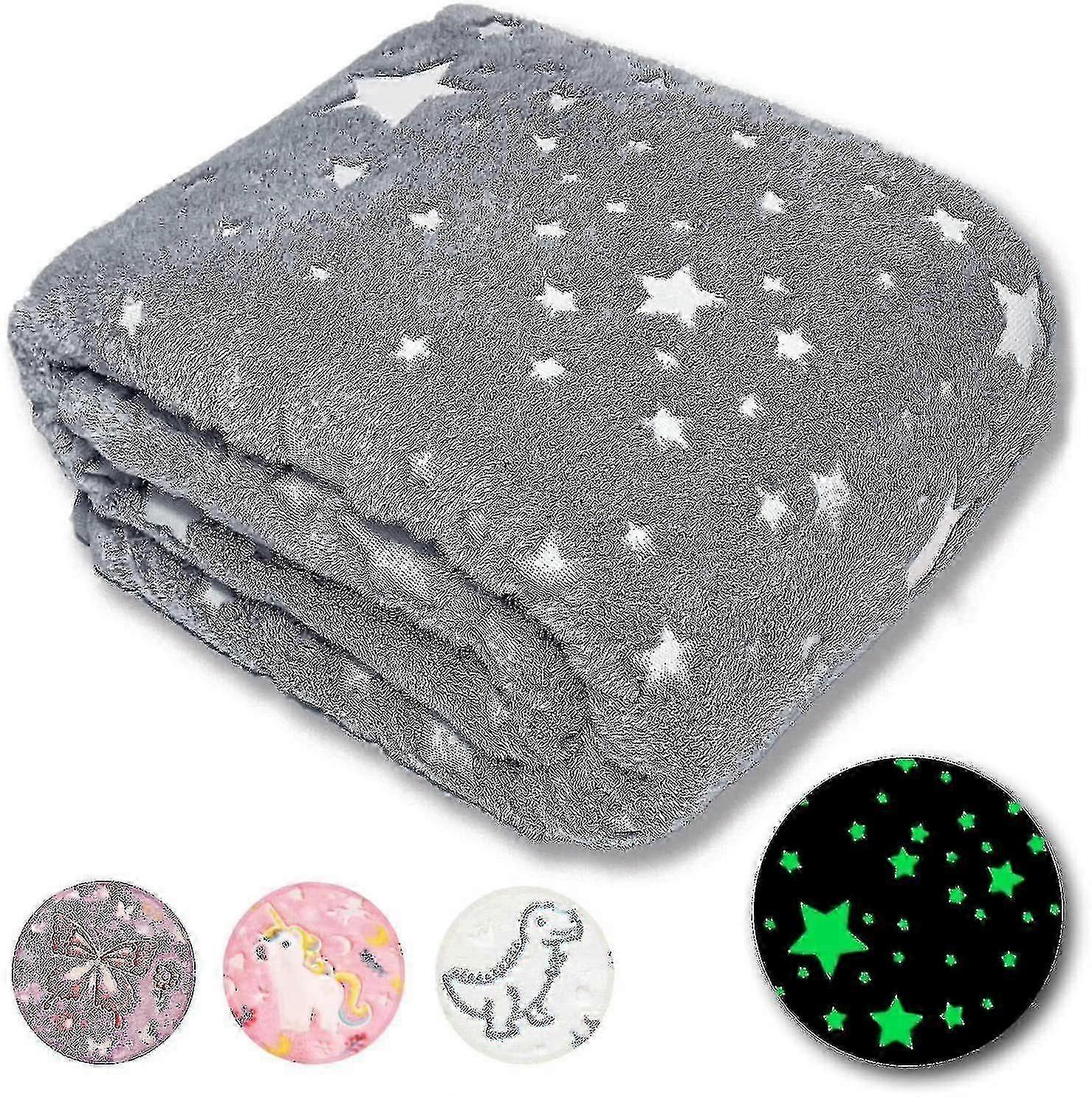 Glow In The Dark Throw Blanket, couverture à fourrure super douce et chaude et confortable