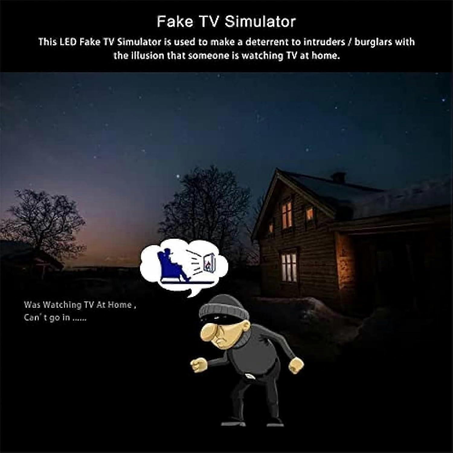 Fake TV Simulator with Realistic LED Light Effect, Auto Dusk Sensor, Energy Saving Home Security