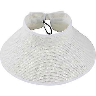 Frauen Sommer Visiere Hut Faltbare Sonnenhut Wide Große Krempe Beach Hut Stroh Hüte Chapeau Femme Beach Uv Schutz Caps