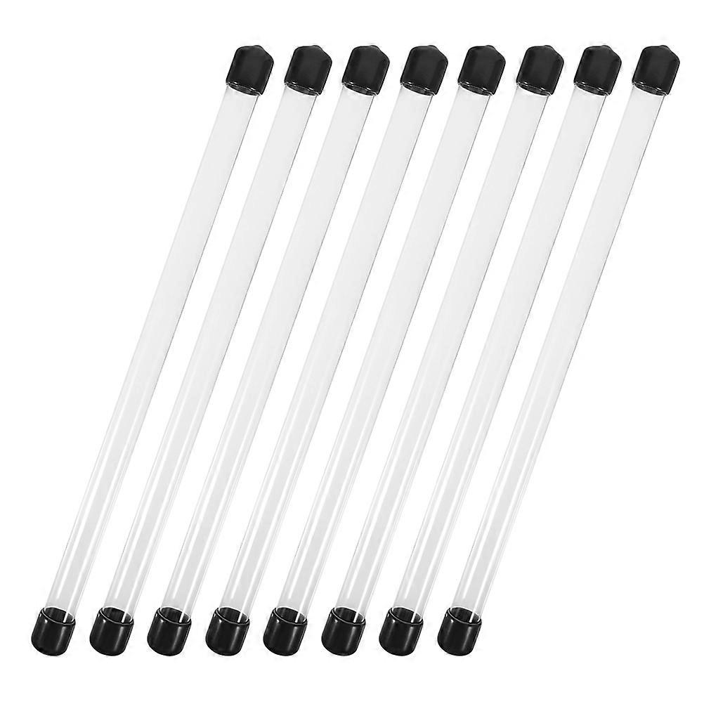 Transparent Clear Acrylic Storage Tubes for Storage 8Pcs Plastic Empty Round Containers