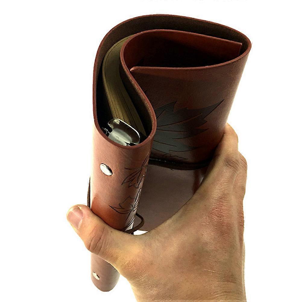 Notebook PU Loose-Leaf Notebook for Writing Use Brown