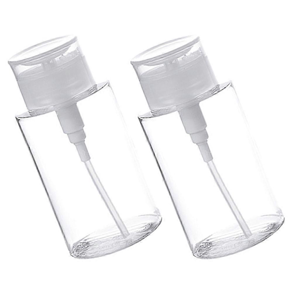 Cosmetics Liquid Bottle Push Down Dispenser for 2Pcs Nail Remover