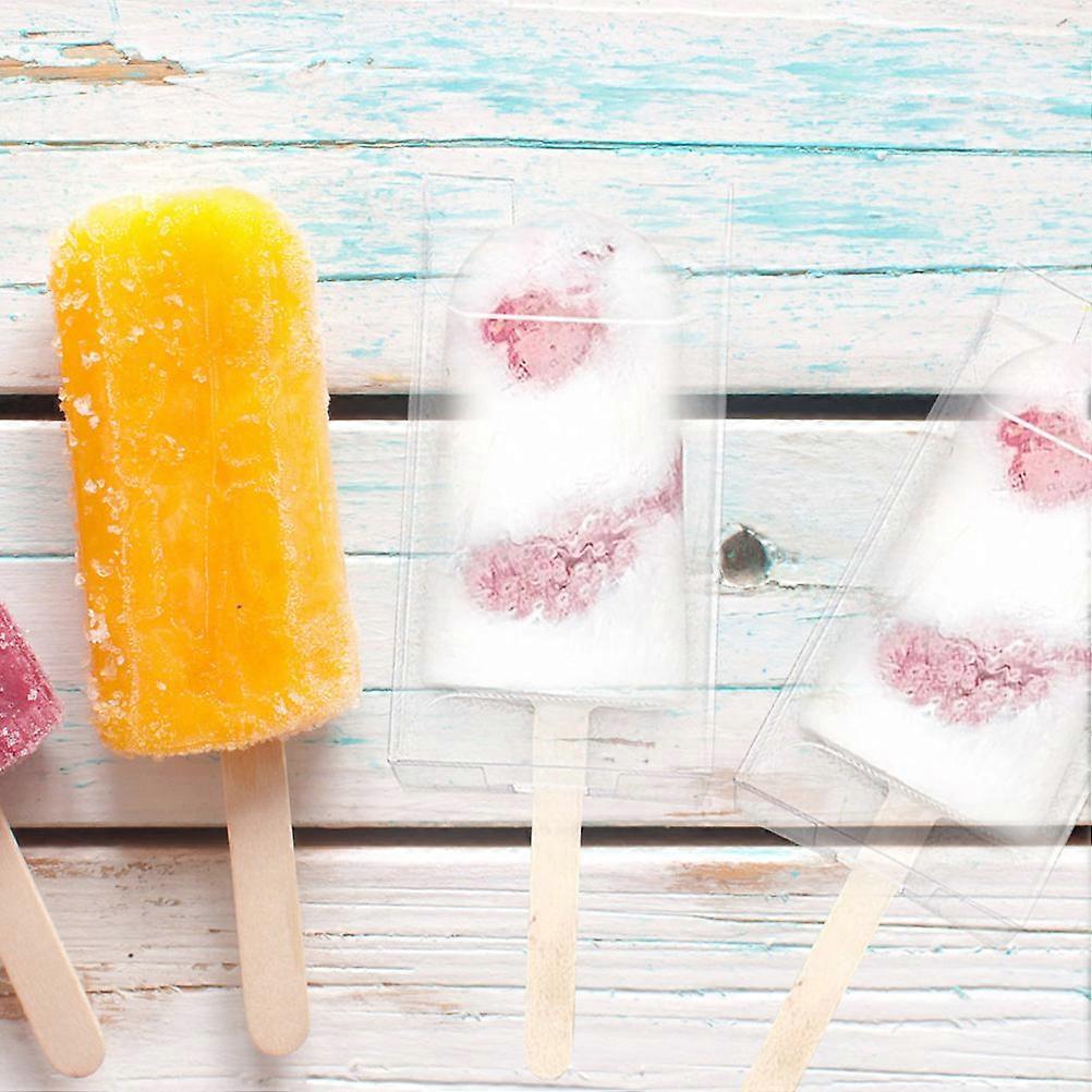 Ice Cream Wrapping Boxes for Storage Use 10Pcs Clear Popsicle Packaging Boxes