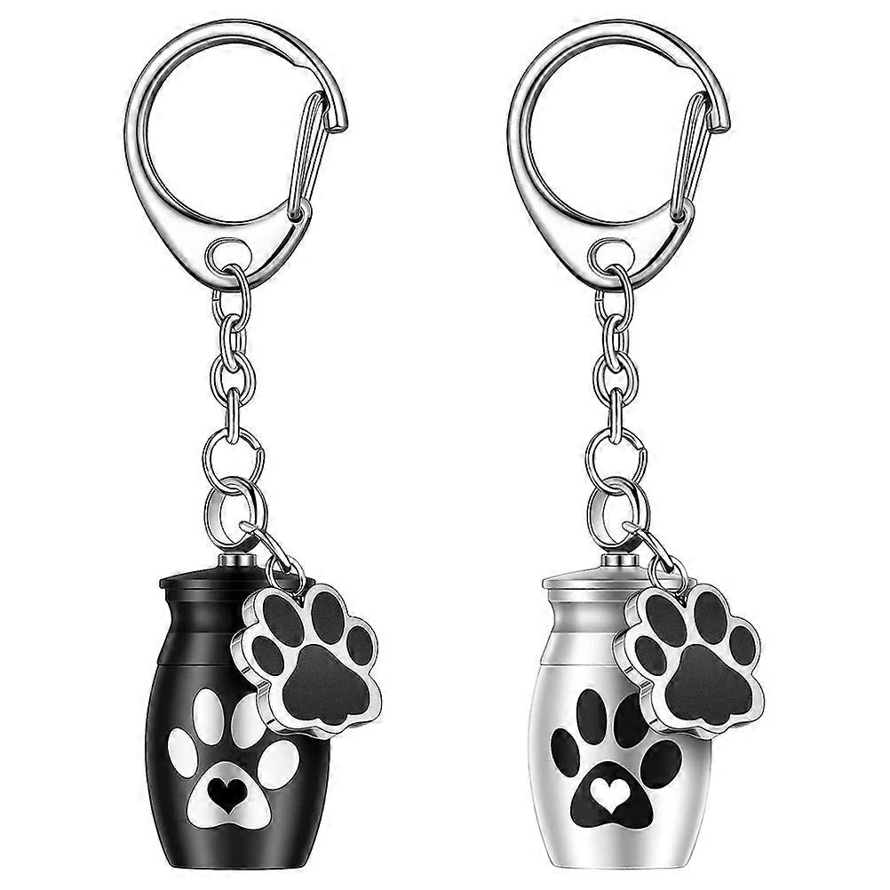 Pet Ash Key Chain Dog Keepsake Necklace for Storage 2Pcs