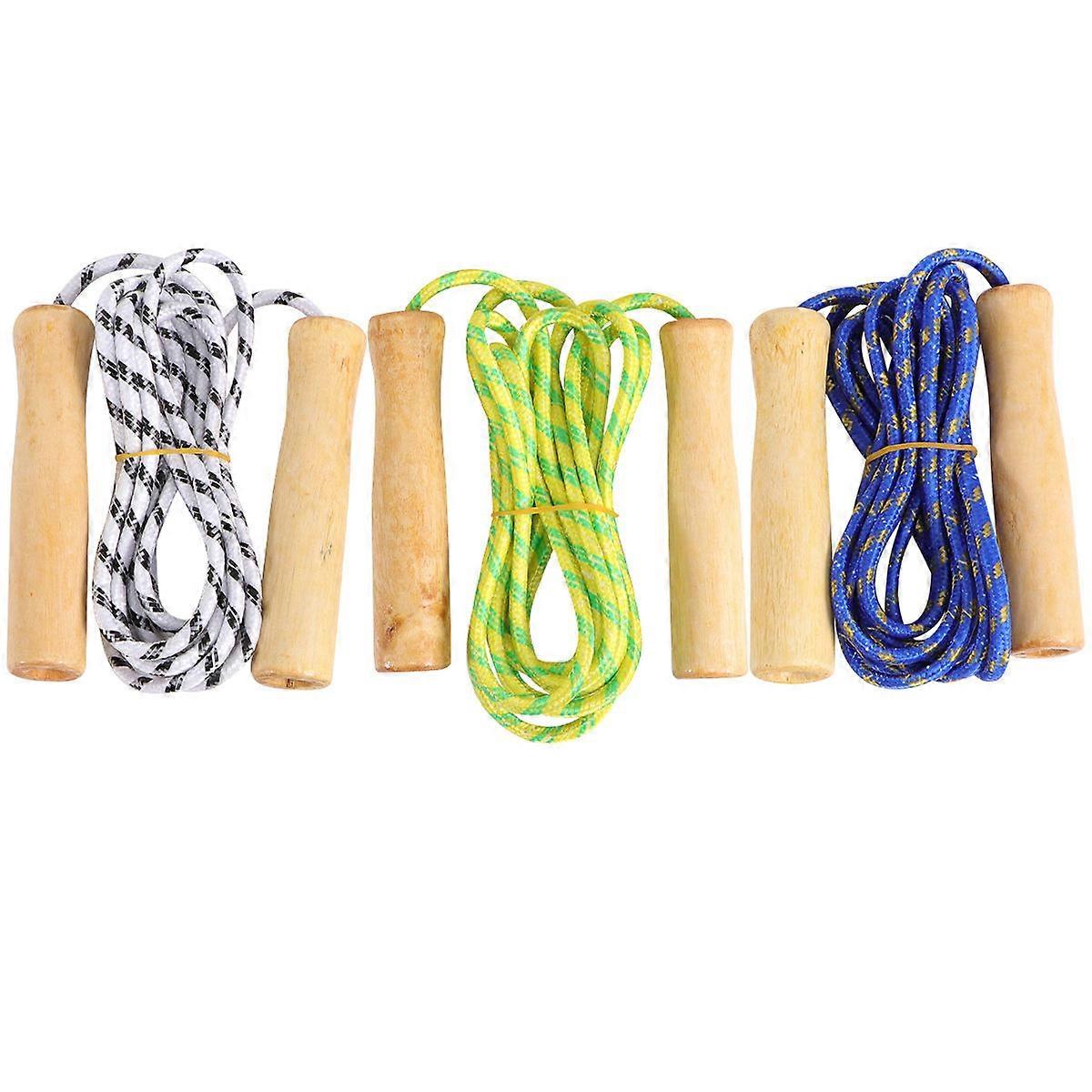 Wooden Handle Jump Rope for Exercise 5Pcs Durable Skipping Rope Set