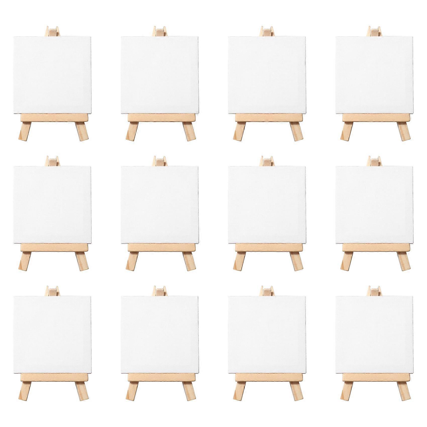 Artistas 3 polegadas x3 polegadas Mini Canvas & 5 polegadas Mini Cavalete Set Pintura Desenho Artesanal - Conjunto Contém: 1
