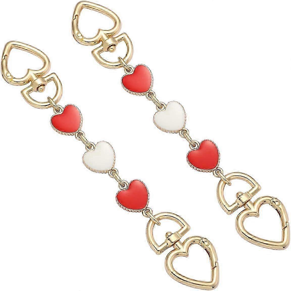 2Pcs Bag Strap Extender Heart Shape Chain Strap Extender Replacement Accessory