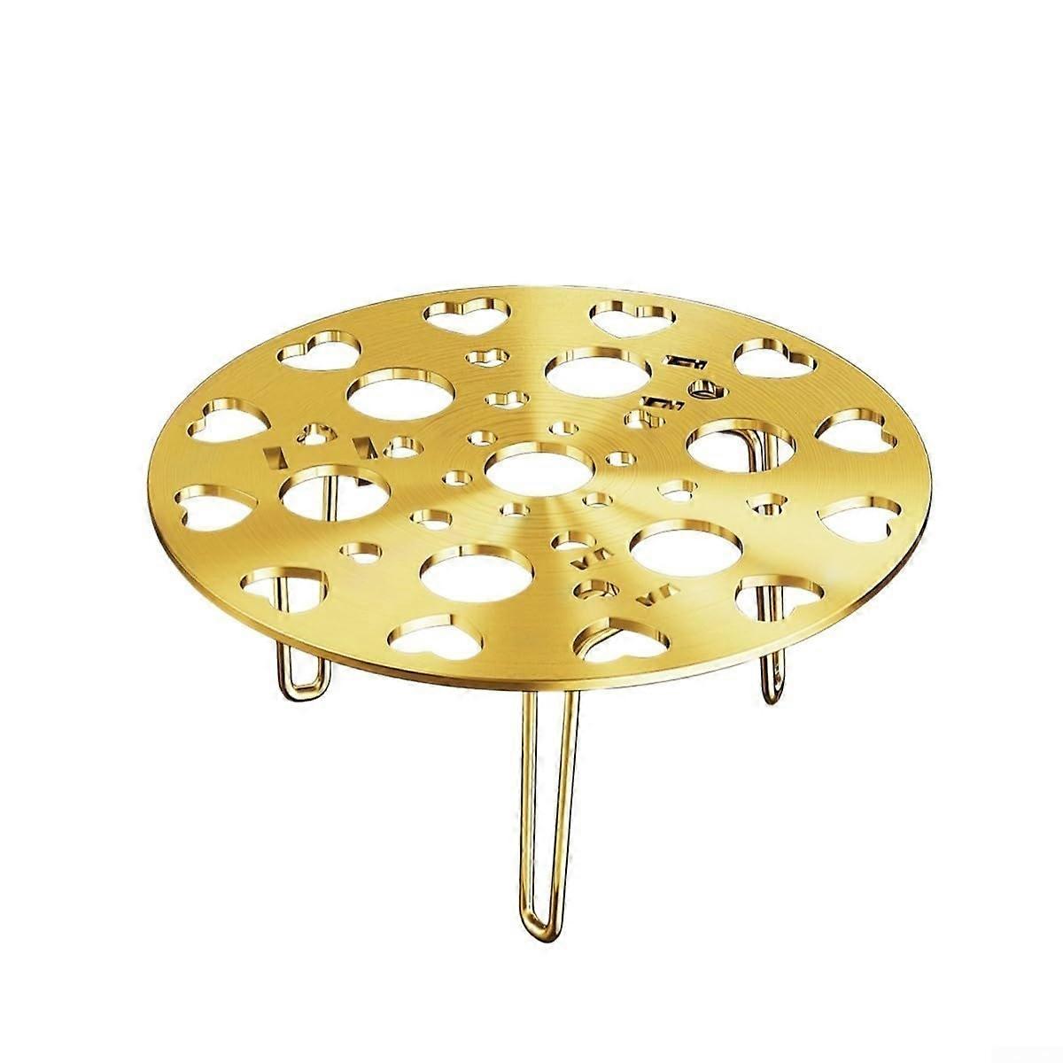 13.5cm Gold Stainless Steel Steamer Rack for Efficient Cooking and Compact Kitchen Storage