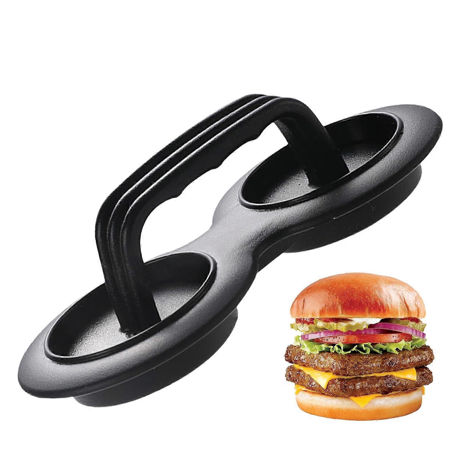 Double Burger Press NonStick 2Cavity Patty Maker Ergonomic Design for BBQ and Grilling